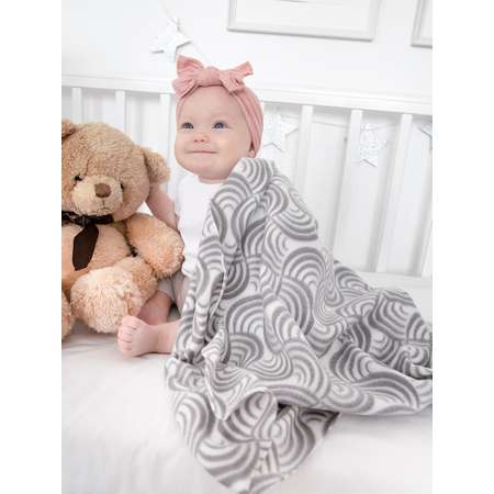 Плед для новорожденных Baby Nice Ракушки 100х140 серый