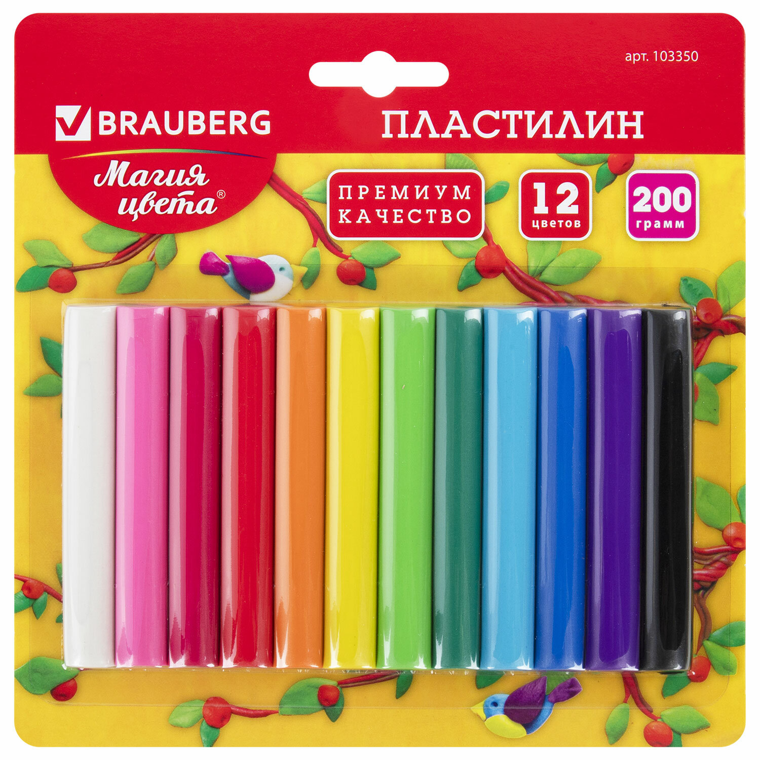 Пластилин Brauberg 12 цв. - фото 2