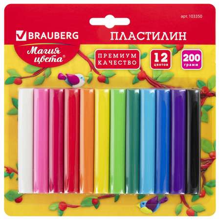 Пластилин Brauberg 12 цв.