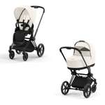 Коляска 2в1 Cybex Priam IV Matt Black белый