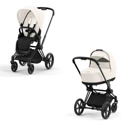 Коляска 2в1 Cybex Priam IV Matt Black белый