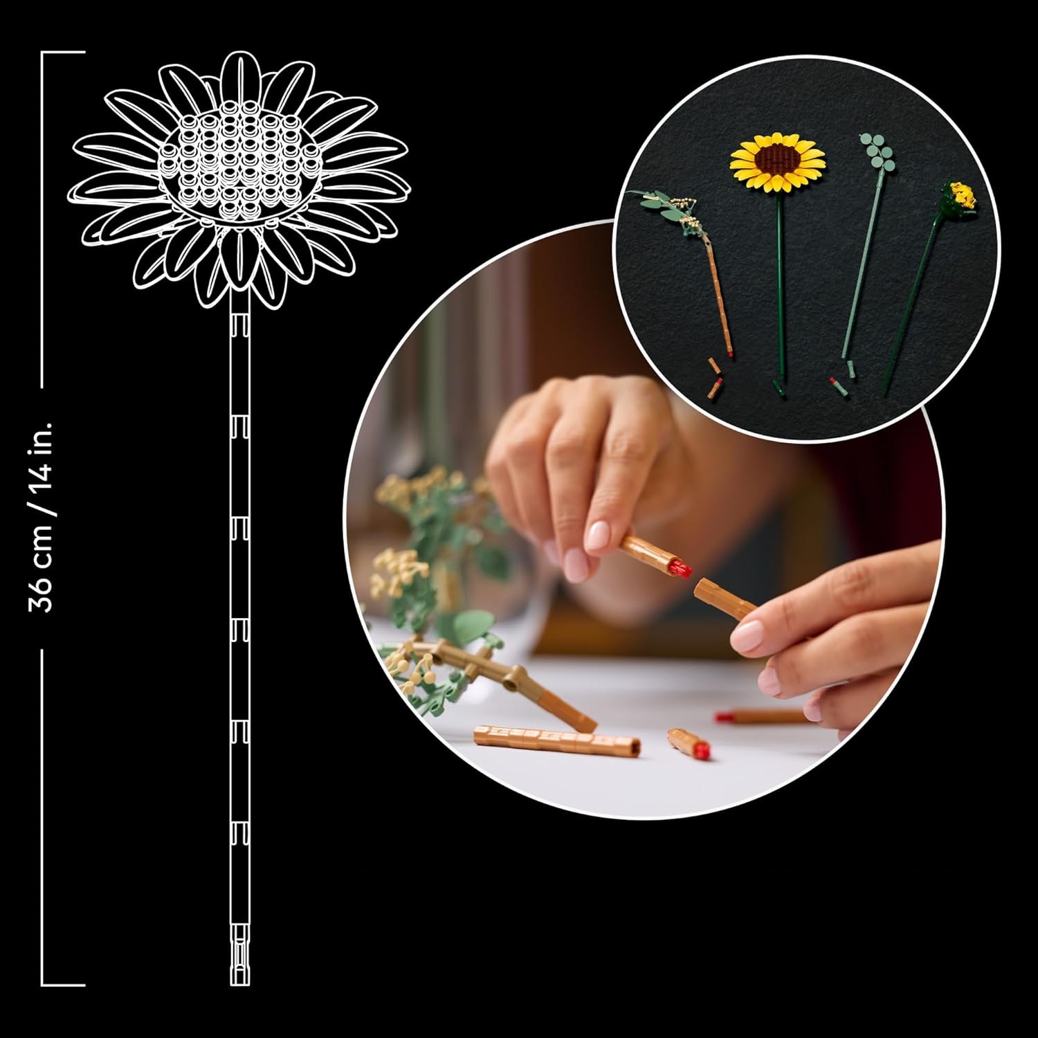 Конструктор LEGO Ideas Цветочный букет подсолнухов 686 дет. - фото 6