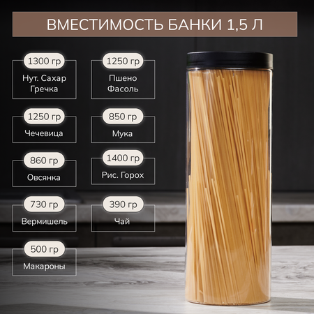Набор банок Палитра Уюта для сыпучих продуктов 3 шт