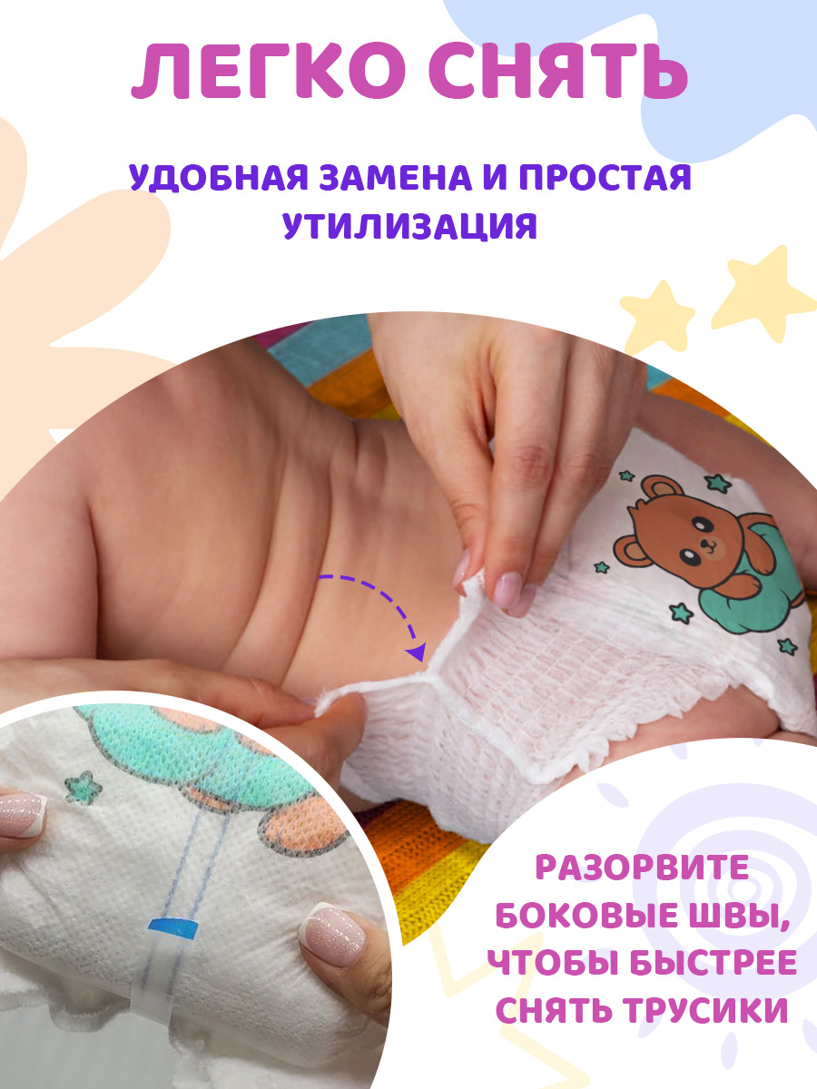 Трусики Mikko Bear Premium M (6-10 кг) 62 шт. - фото 10
