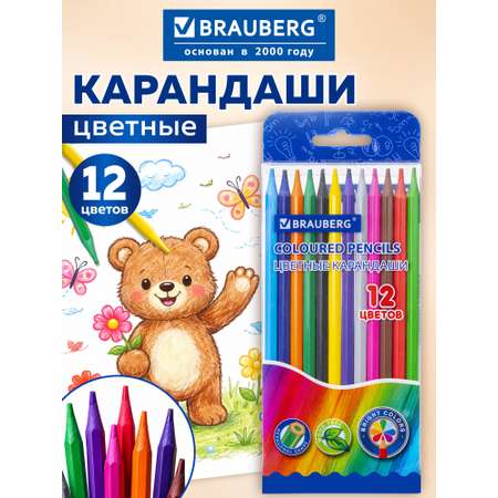 Карандаши цветные Brauberg 12 шт.