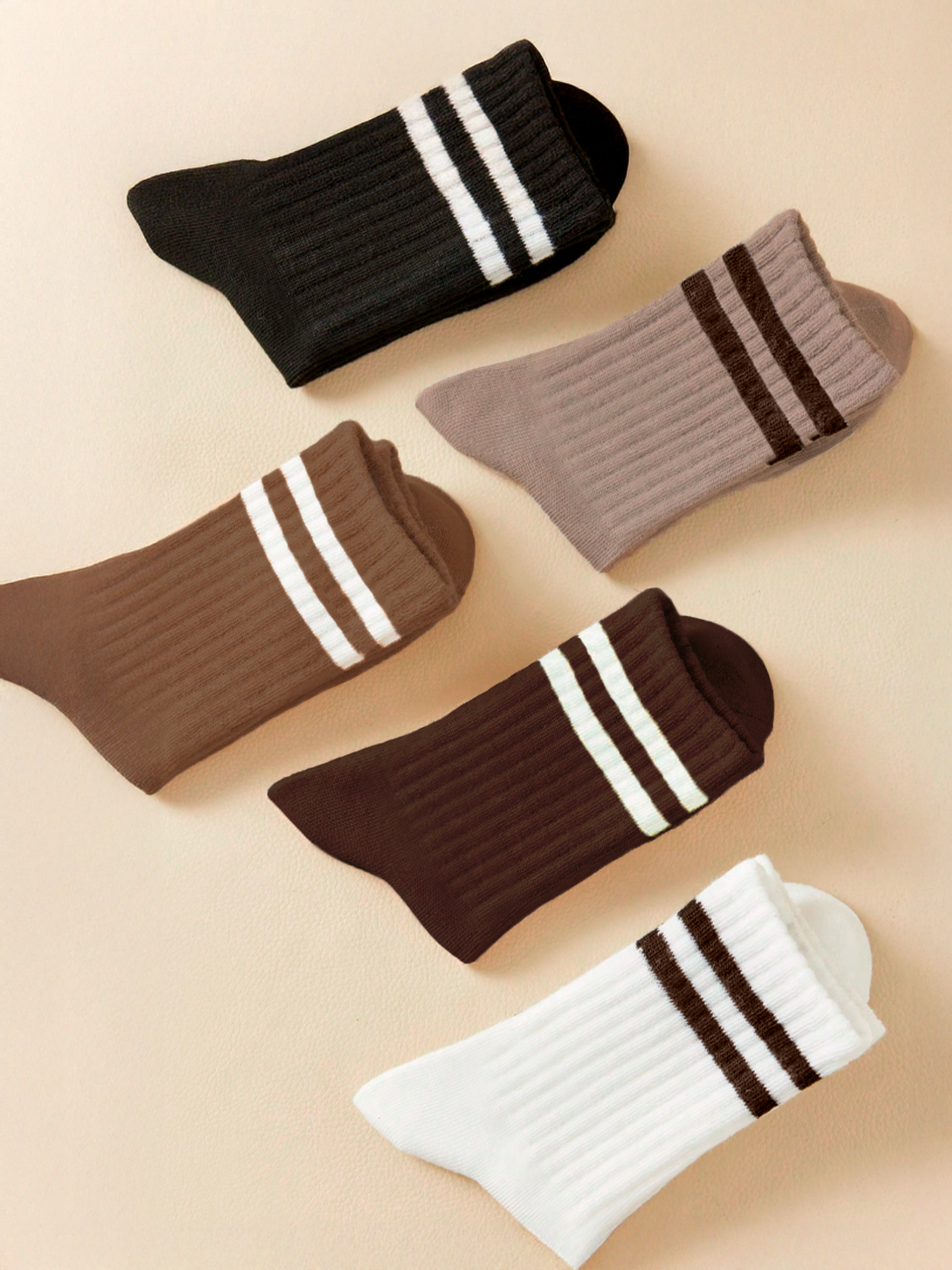 Носки 5 пар Новомосковский трикотаж 20/Полоски-Ассорти - фото 1