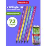 Карандаши чернографитные Brauberg 72 шт.