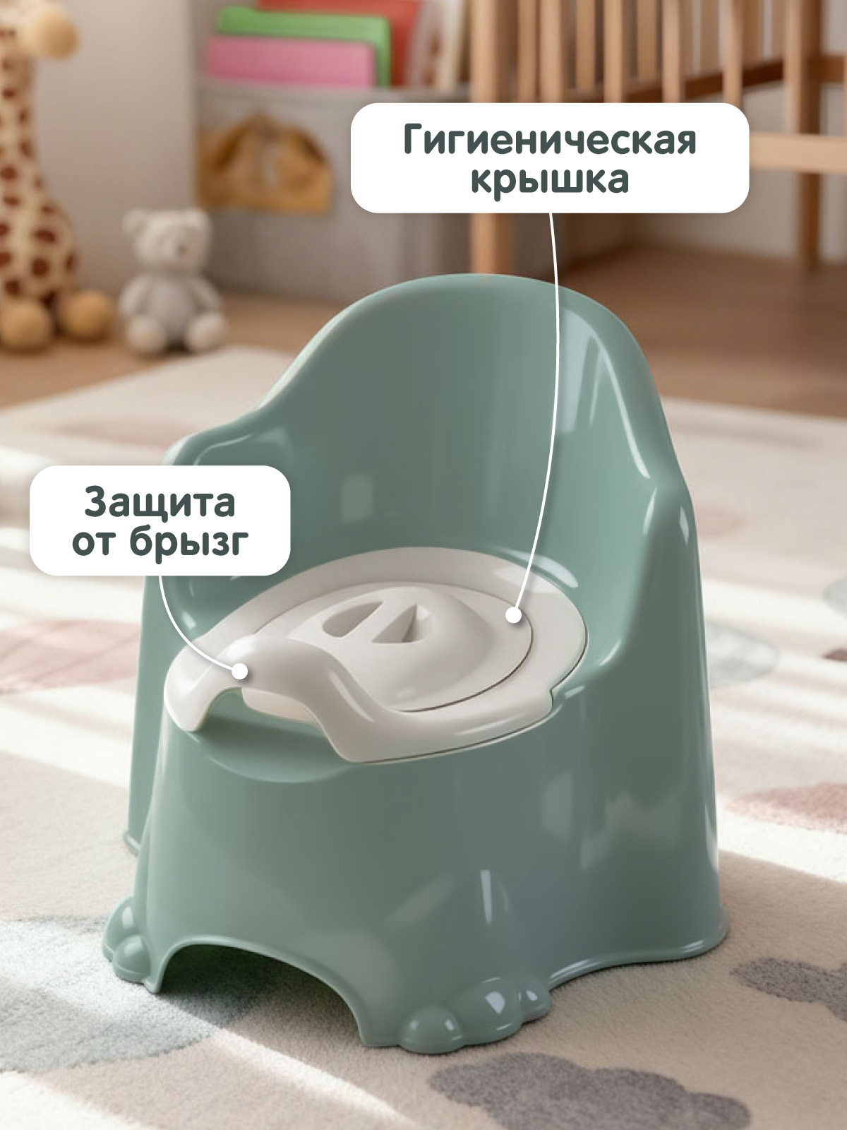 Горшок Компания Друзей хаки зеленый - фото 3