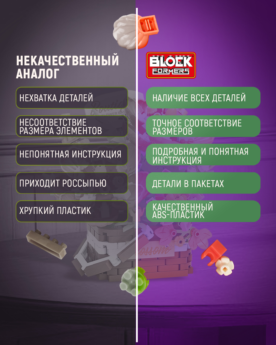 Конструктор Blockformers из мини-блоков 562 дет. - фото 3