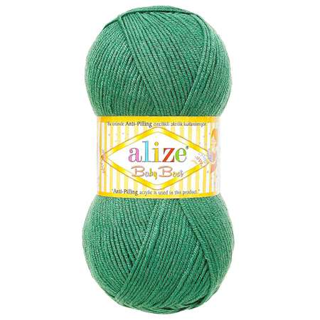 Пряжа для вязания Alize baby best бамбук акрил с эффектом антипиллинг 100 г 240 м 847 птичьи перья 5 мотков