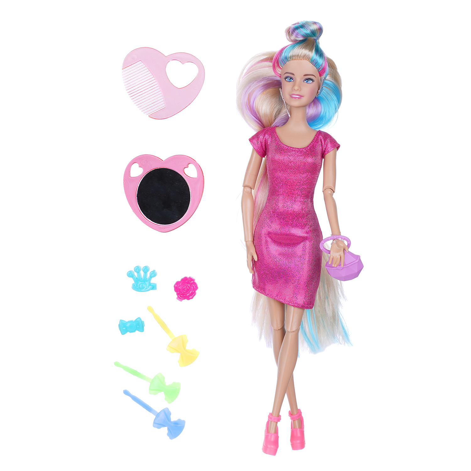 Кукла модельная Карапуз София Стильные прически высота 29 см 411541 - фото 1