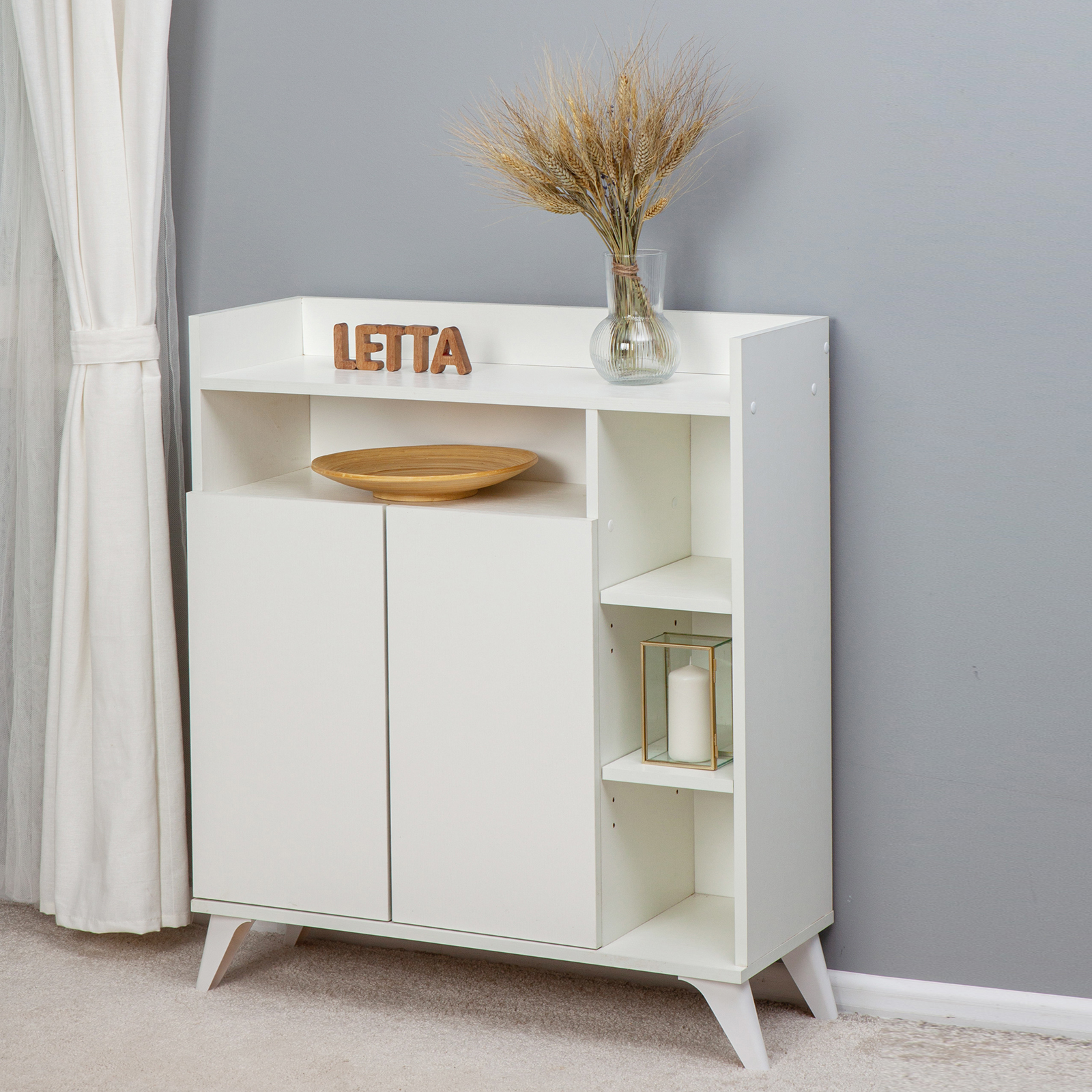 Комод LETTA Шкаф Twist Цвет Белый 800*916*304 - фото 4