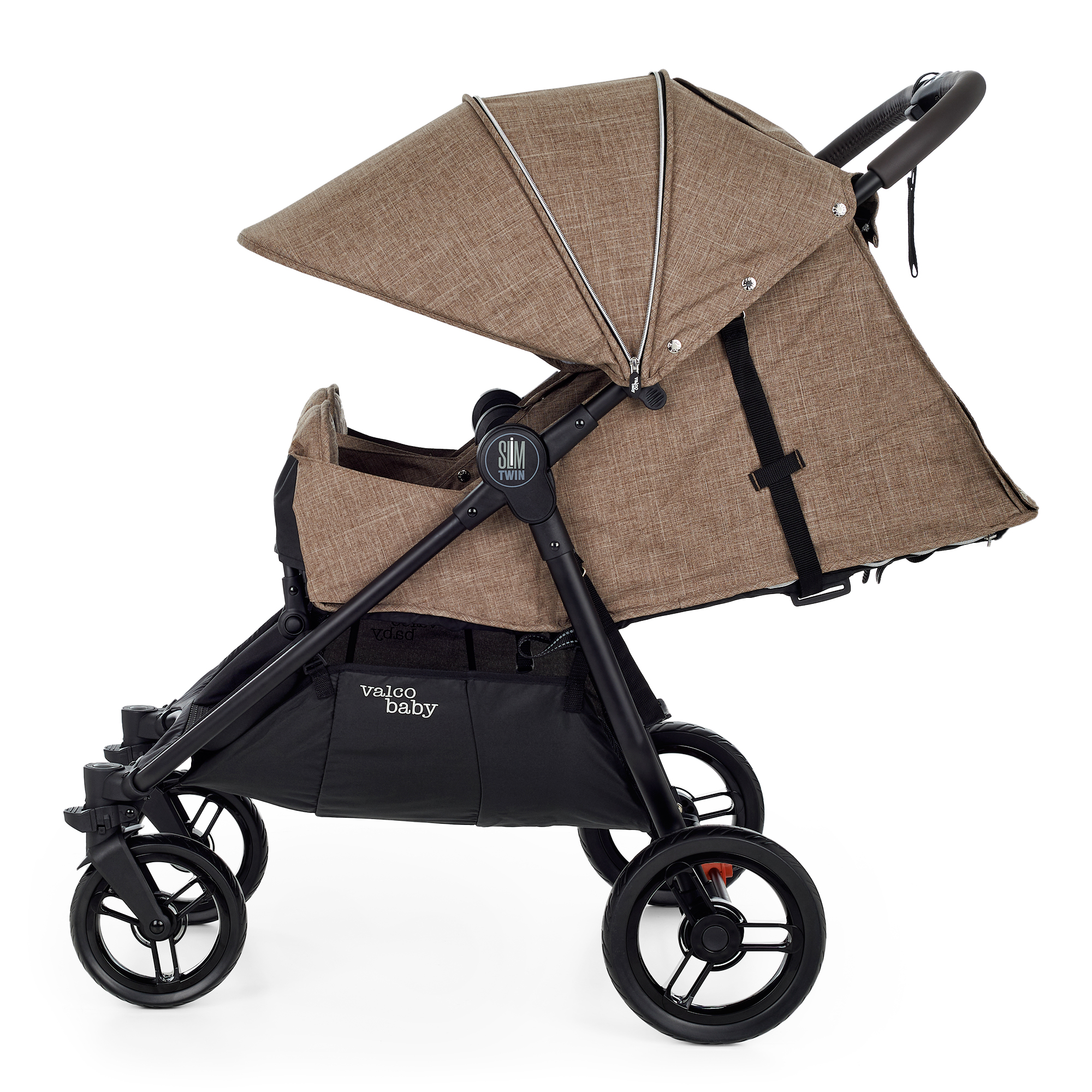 Коляска прогулочная Valco baby Slim Twin / Cappuccino коричневый - фото 8