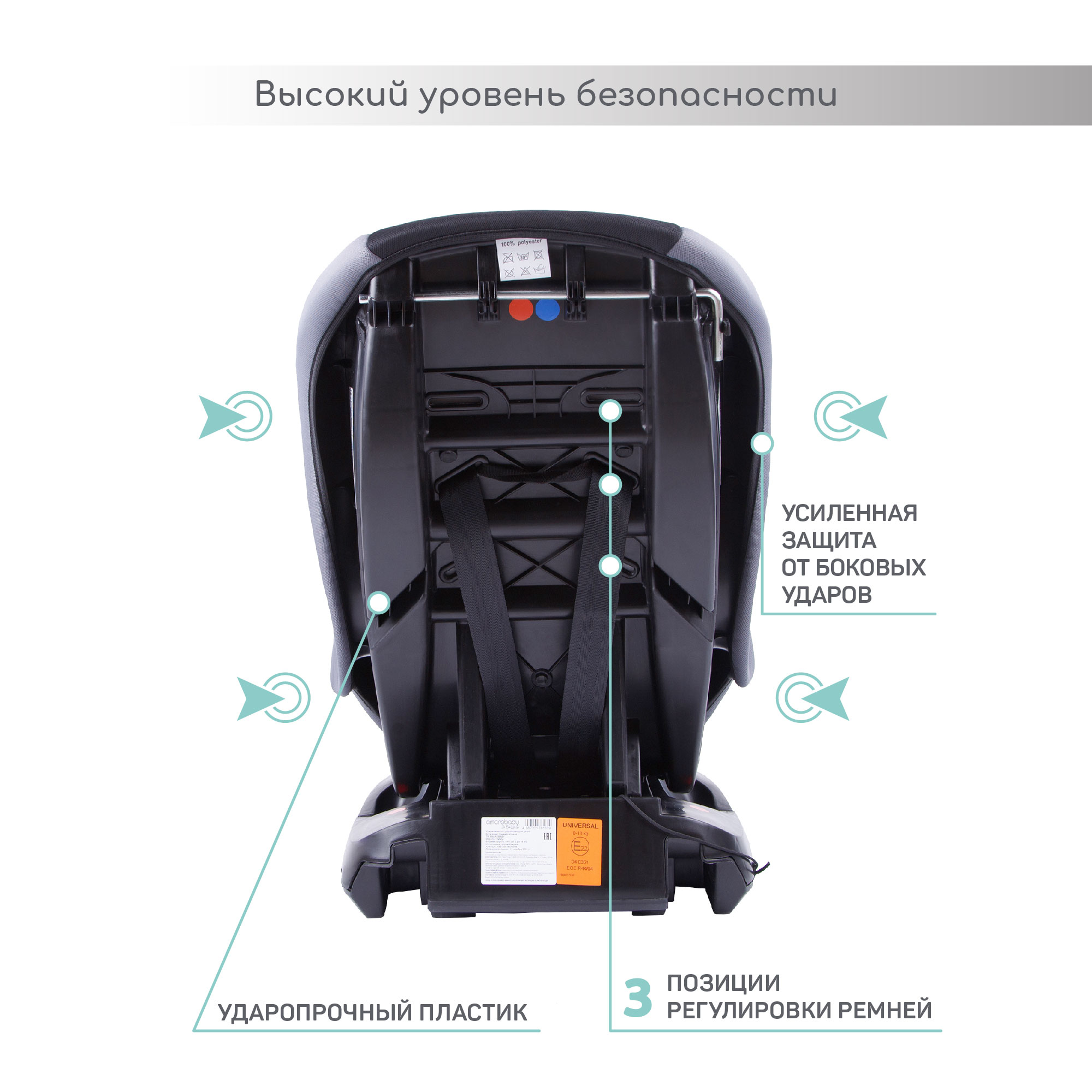 Автокресло Amarobaby Safety 0+/1 (0-18 кг) - фото 3