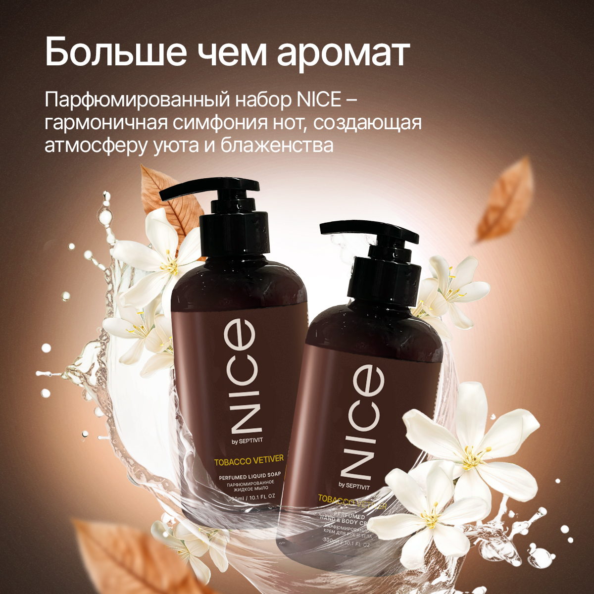 Набор средств NICE by Septivit Tobacco Vetiver 600 мл - фото 4