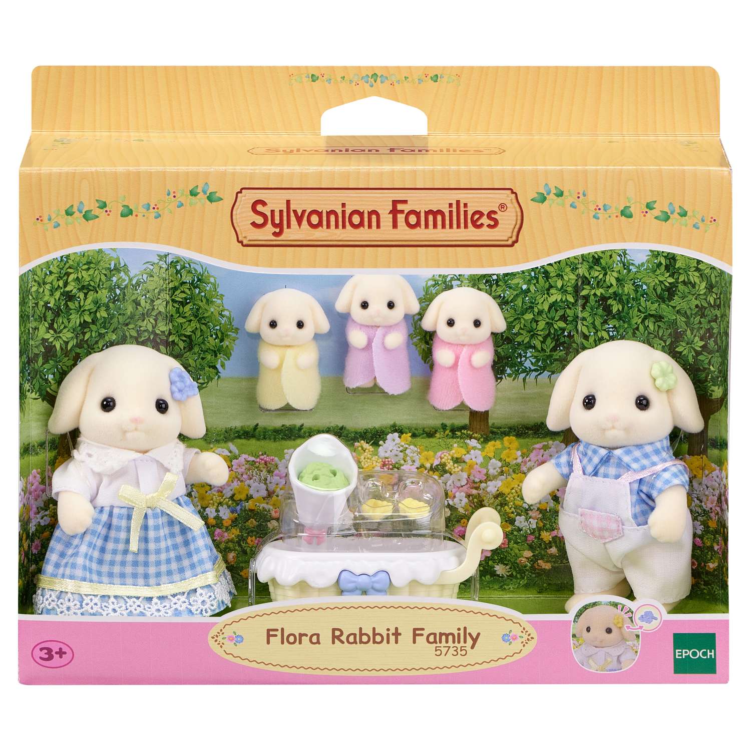 Игровой набор Sylvanian Families Семья Цветочных кроликов - фото 1