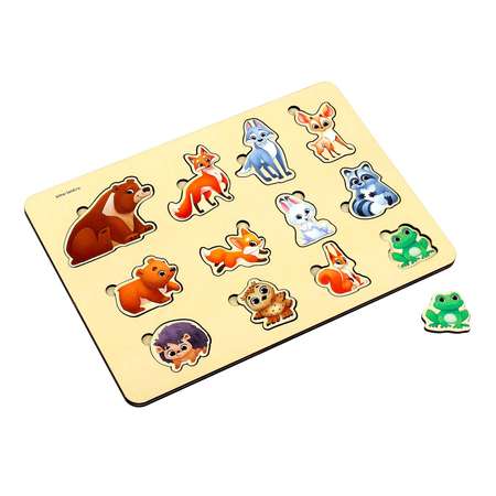 Игрушка Лесная мастерская рамка-вкладыш Животные леса