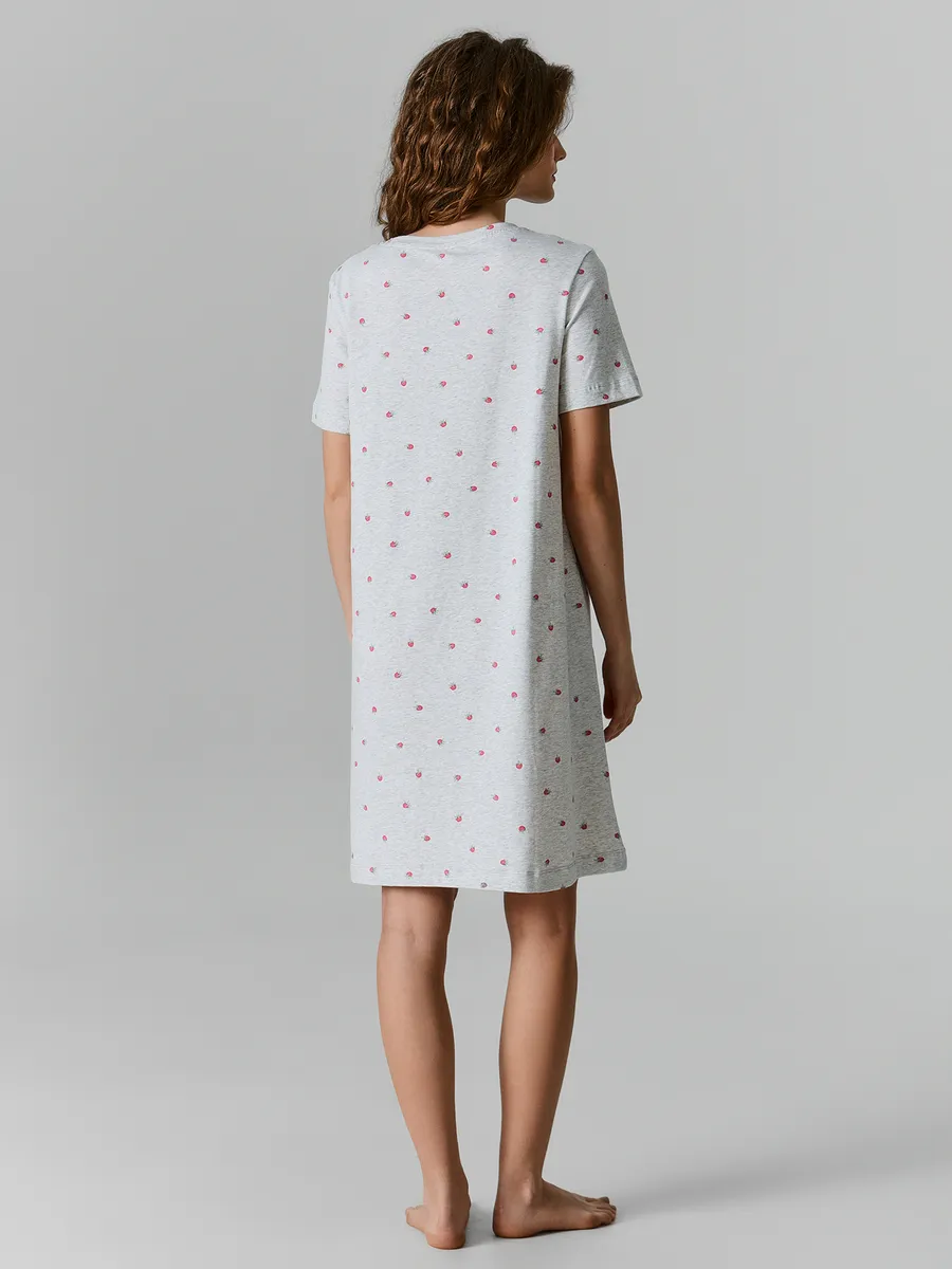 Сорочка ночная Mark Formelle (Марк Формэль) 572346/малина на св.сером меланже - фото 3