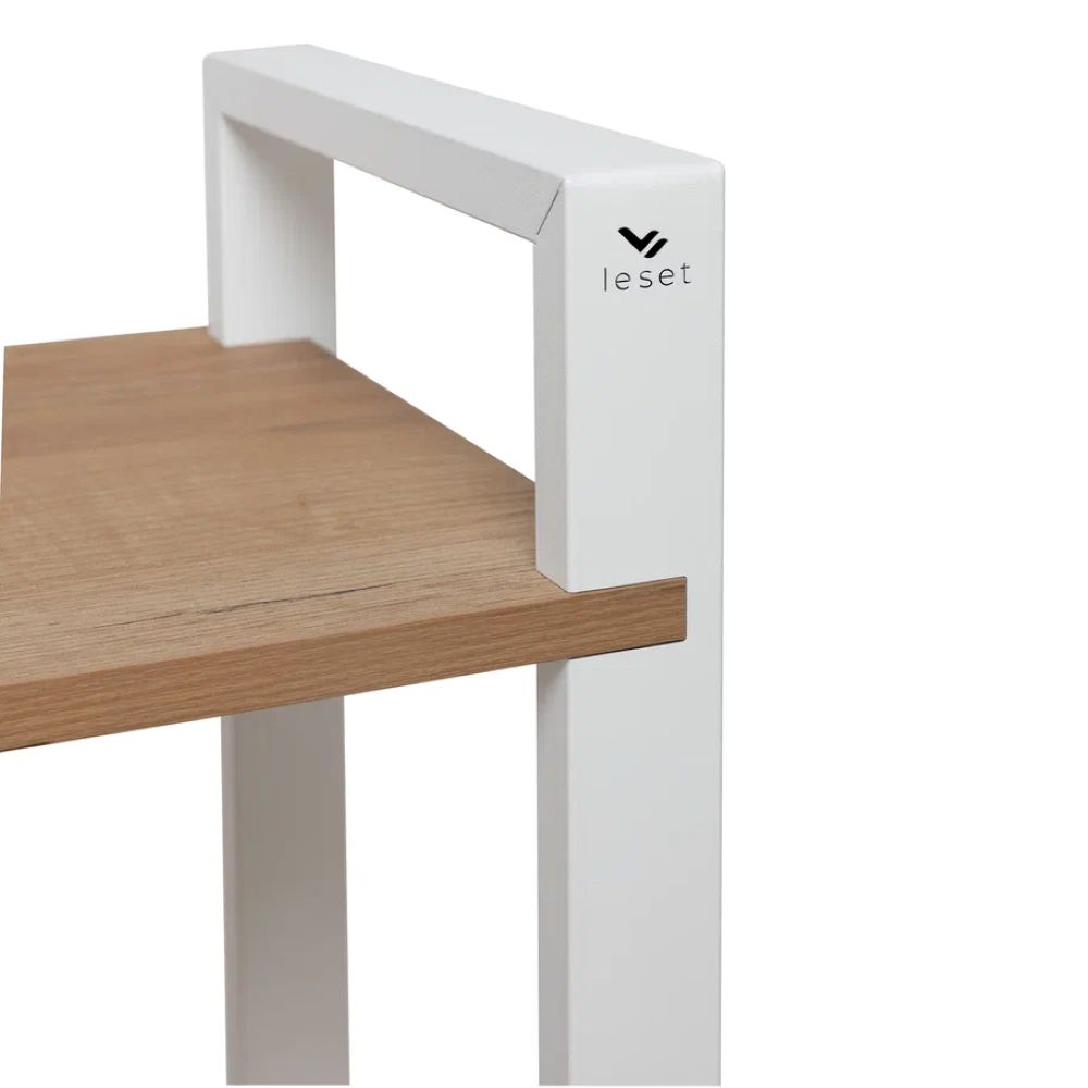 Стеллаж Leset Стилвуд 125 Белый/Дуб крафт золотой - фото 7