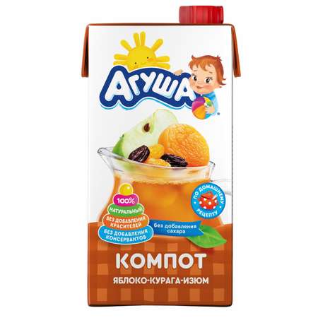 Компот Агуша курага-изюм-яблоко 0.5л с 3лет