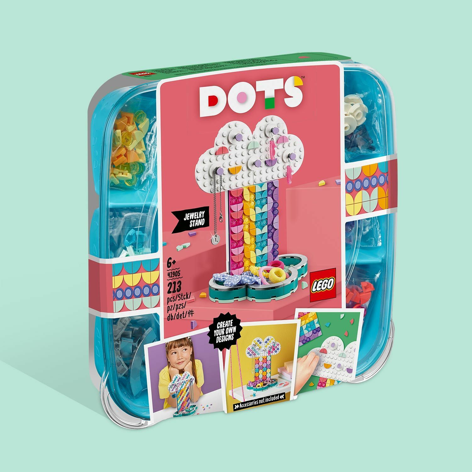 Конструктор LEGO DOTS Подставка для украшений Радуга - фото 4