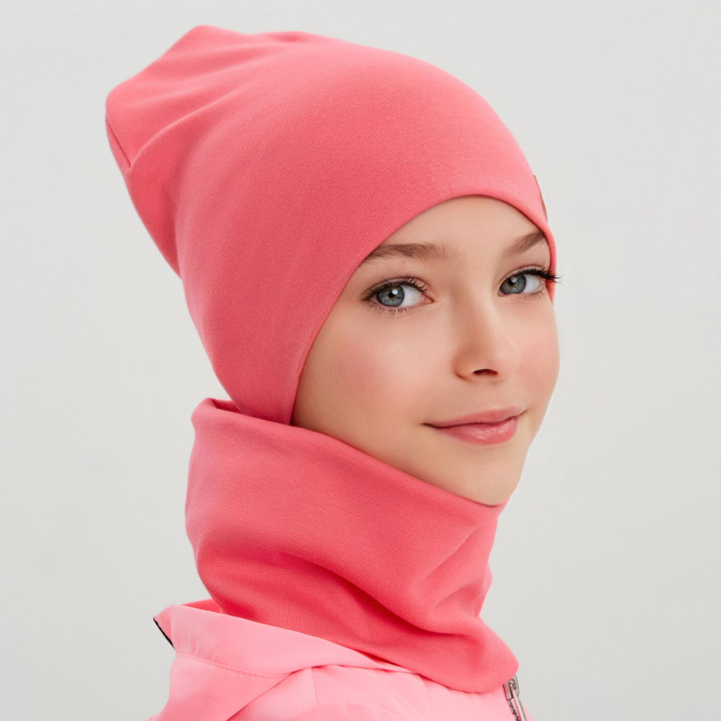 Шапка и снуд KUBRIO KU-H-67-plainG-pink - фото 9