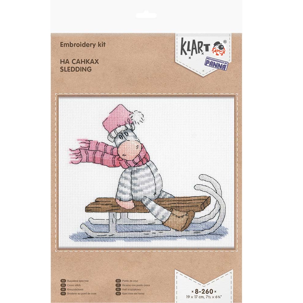 Набор для творчества Klart вышивание На санках - фото 1