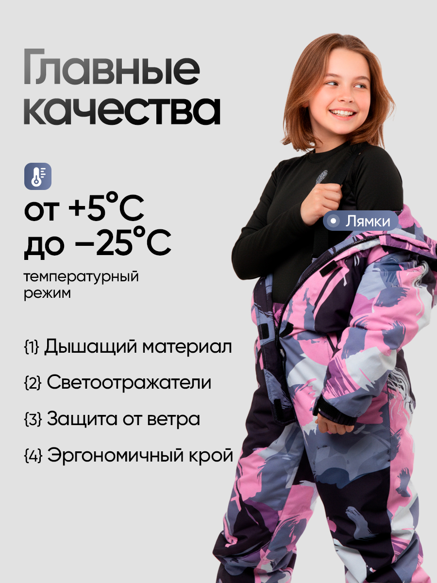 Комбинезон Saimaa Glo-10 серо-розовый - фото 5