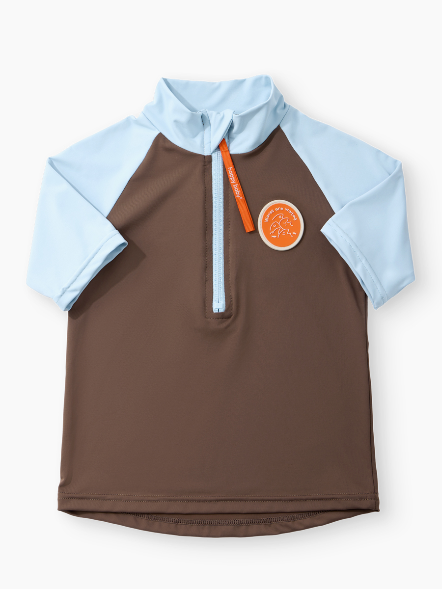 Футболка для плавания Happy Baby 50661-1_brown (рatches) - фото 3