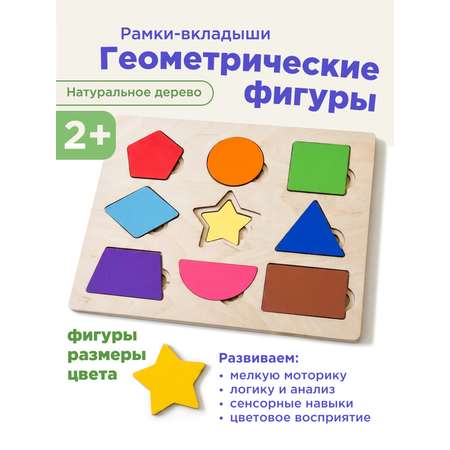 Игрушка Nobikum рамка-вкладыш Геометрические фигуры