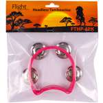 Тамбурин бубен Flight FTHP-4 PK без мембраны цвет розовый