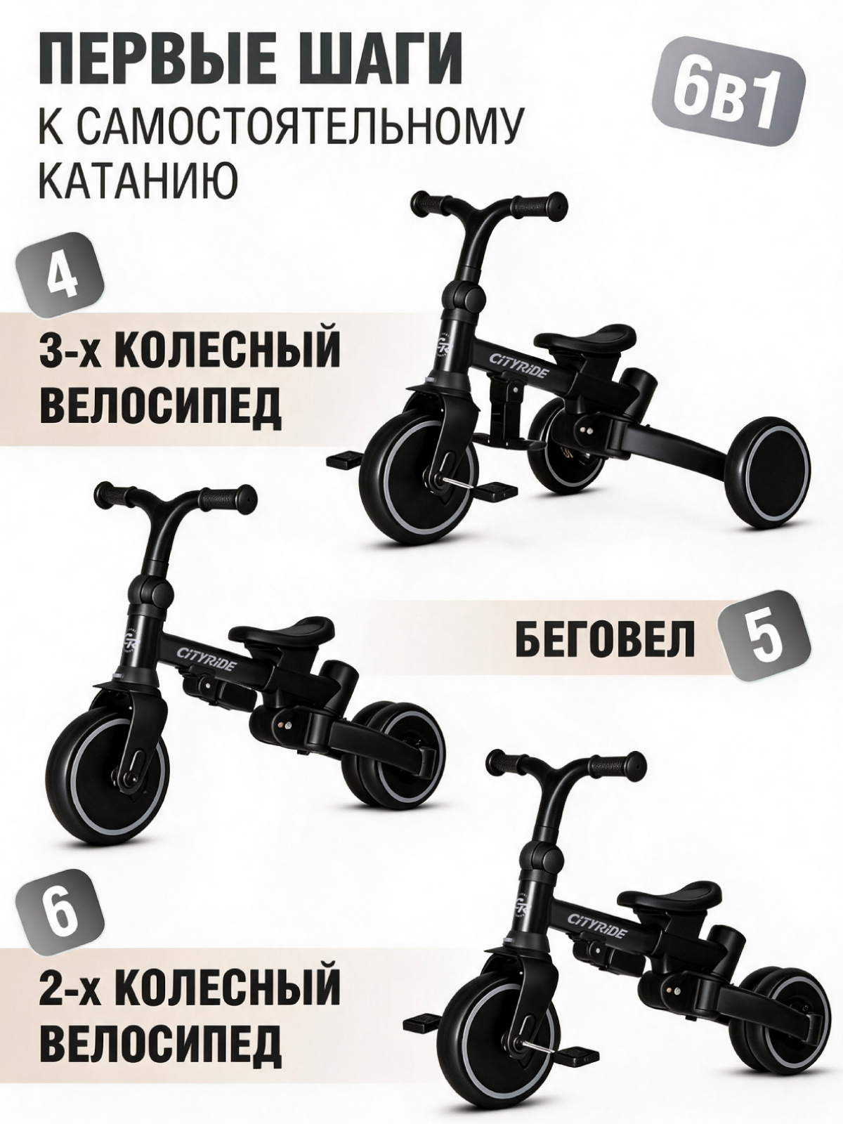 Трехколесный велосипед CITYRIDE - фото 3