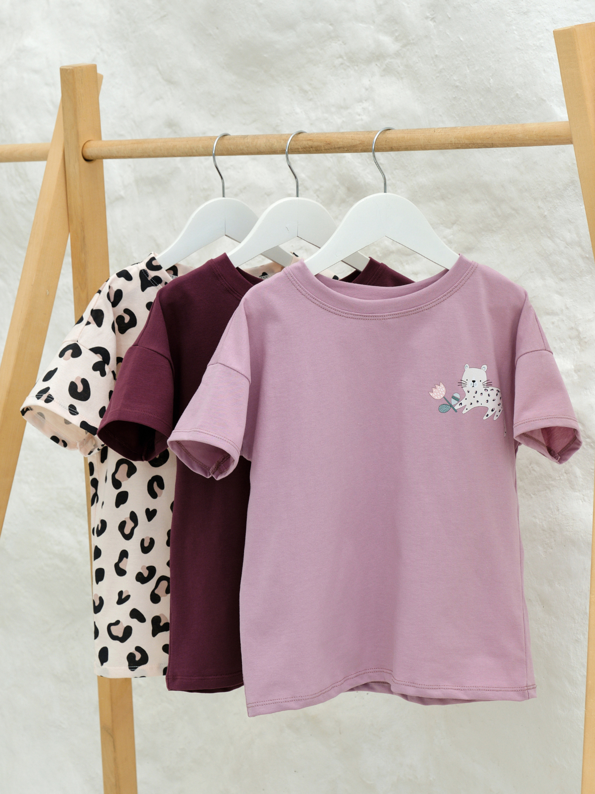 Футболка 3 шт Jelly Whale S24T01-3-Leo-Lil-Brd - фото 1