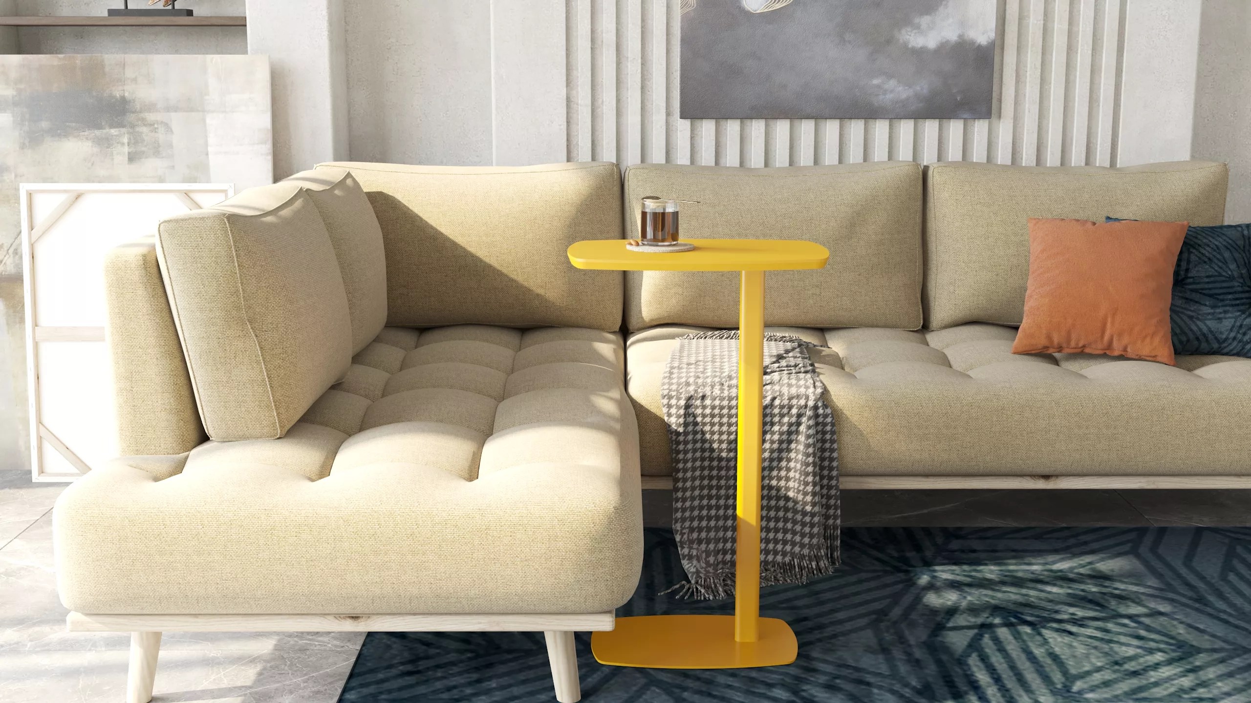 Стол придиванный КАЛИФОРНИЯ МЕБЕЛЬ Дей колор Желтый - фото 3