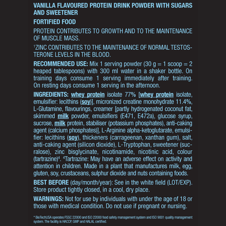 Сывороточный протеин изолят BiotechUSA Iso Whey Zero Black 2270 г клубника