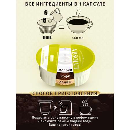 Кофе в капсулах ABSOLUT DRIVE RAF Халва Dolce Gusto 12 шт