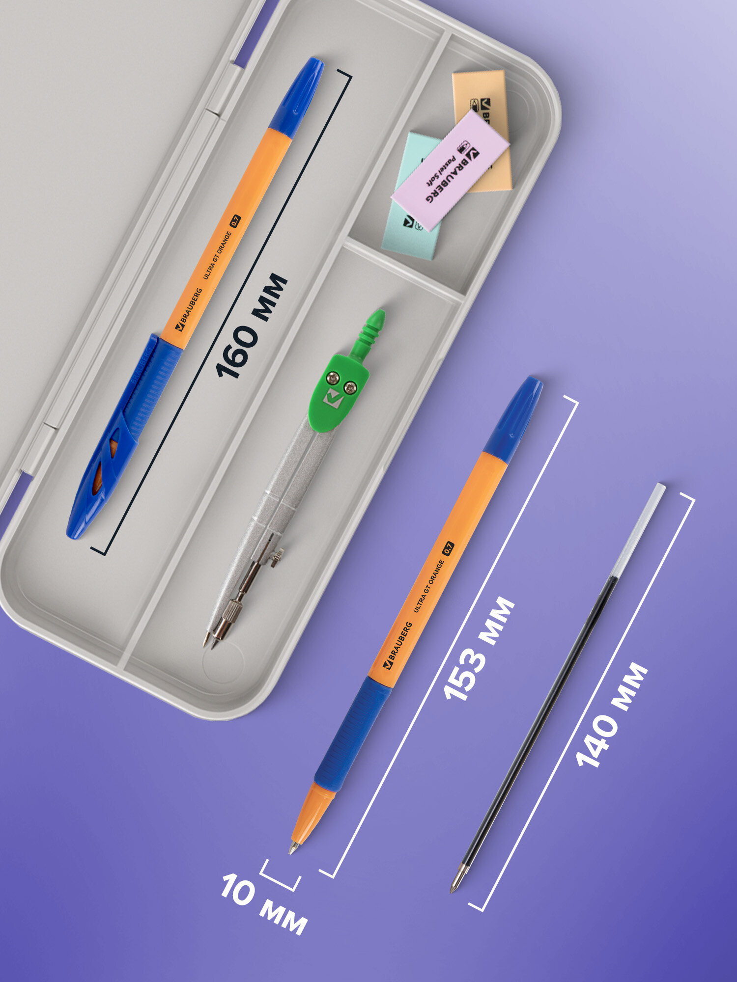 Ручка шариковая Brauberg 20 шт. - фото 4