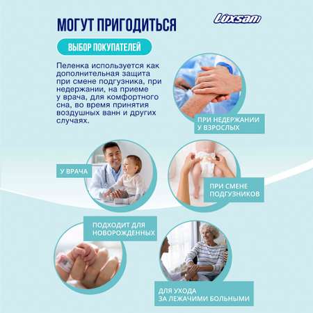 Пелёнки одноразовые Luxsan 60х90 см 30 шт.