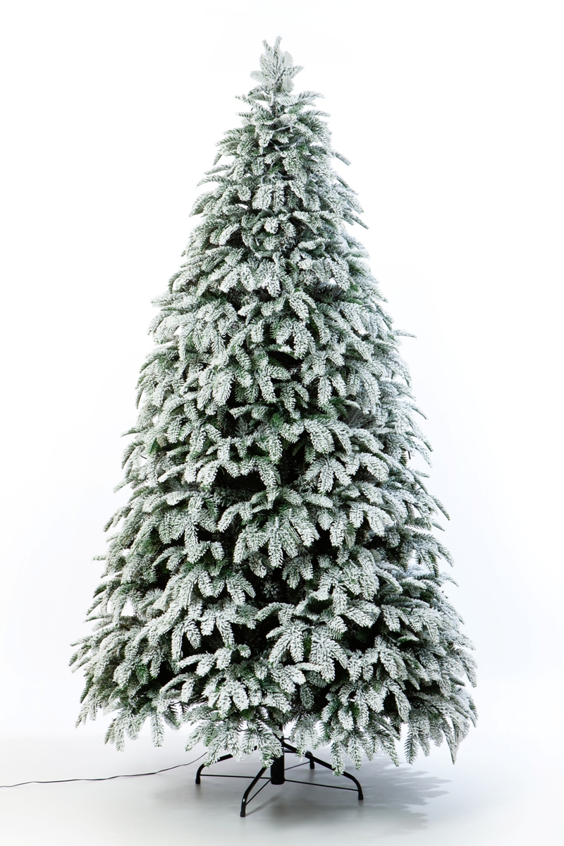 Искусственная елка Crystal Trees Власта заснеженная с вплетенной гирляндой 210 см. - фото 3