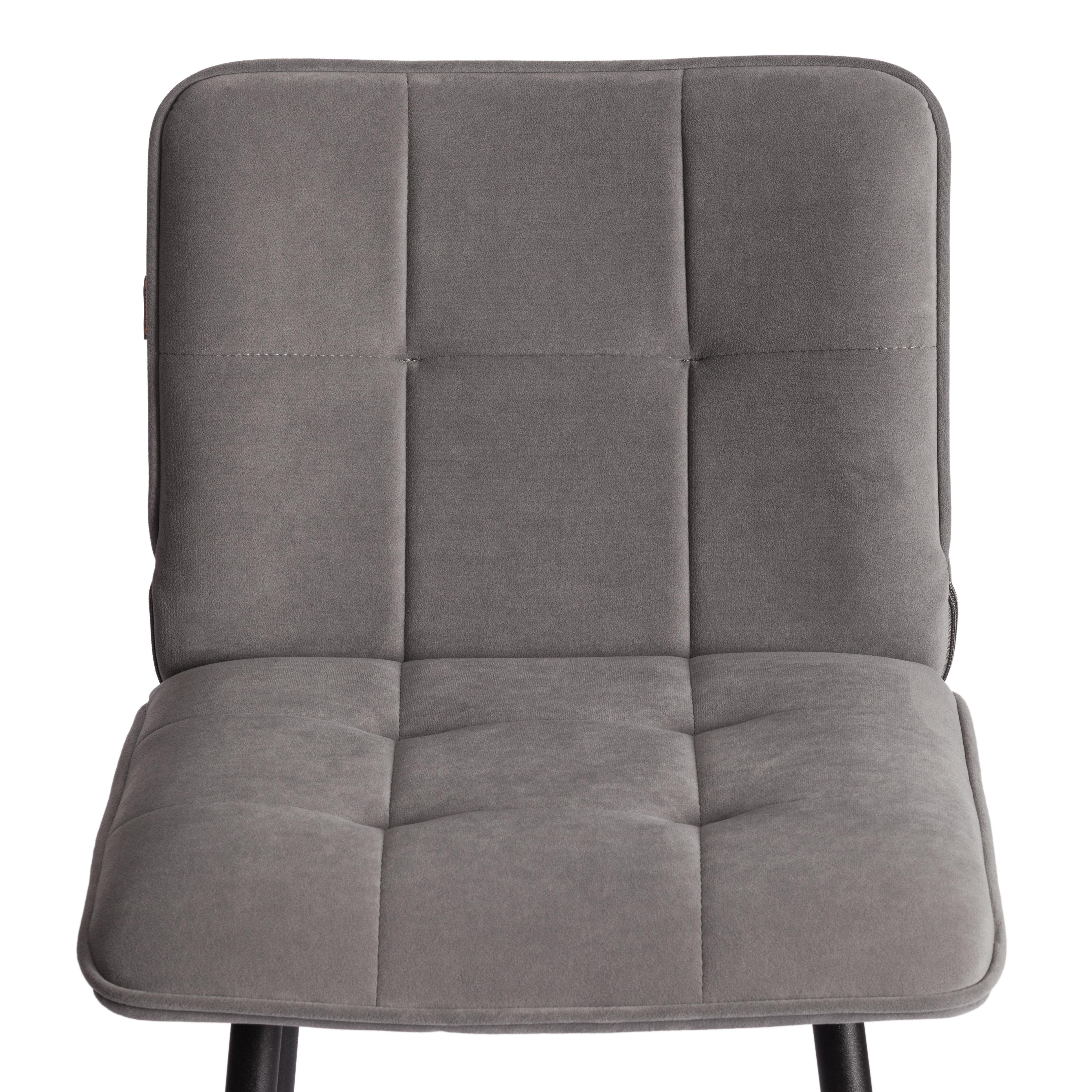 Стул TETCHAIR Bari велюр серый - фото 7