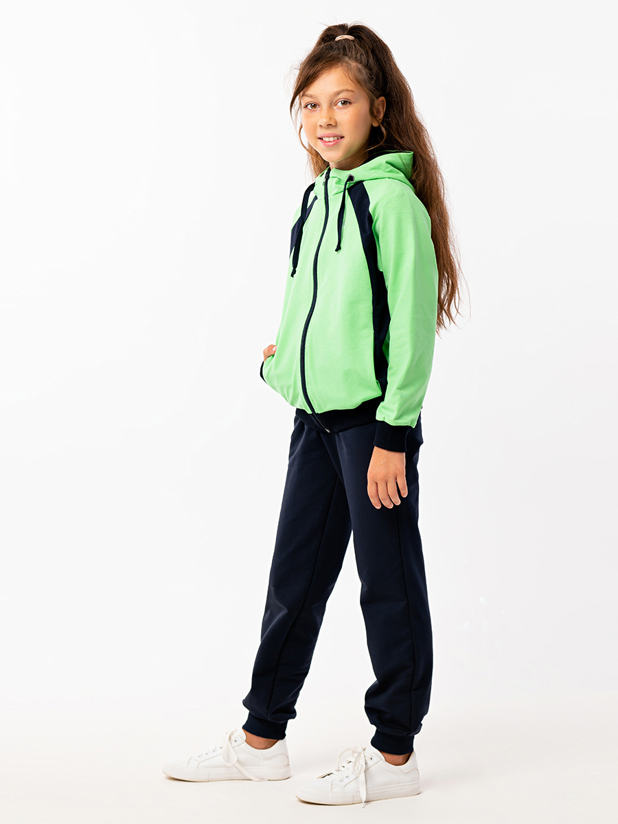 Спортивный костюм RODOS М-258/темно-синий_светло-зеленый - фото 3