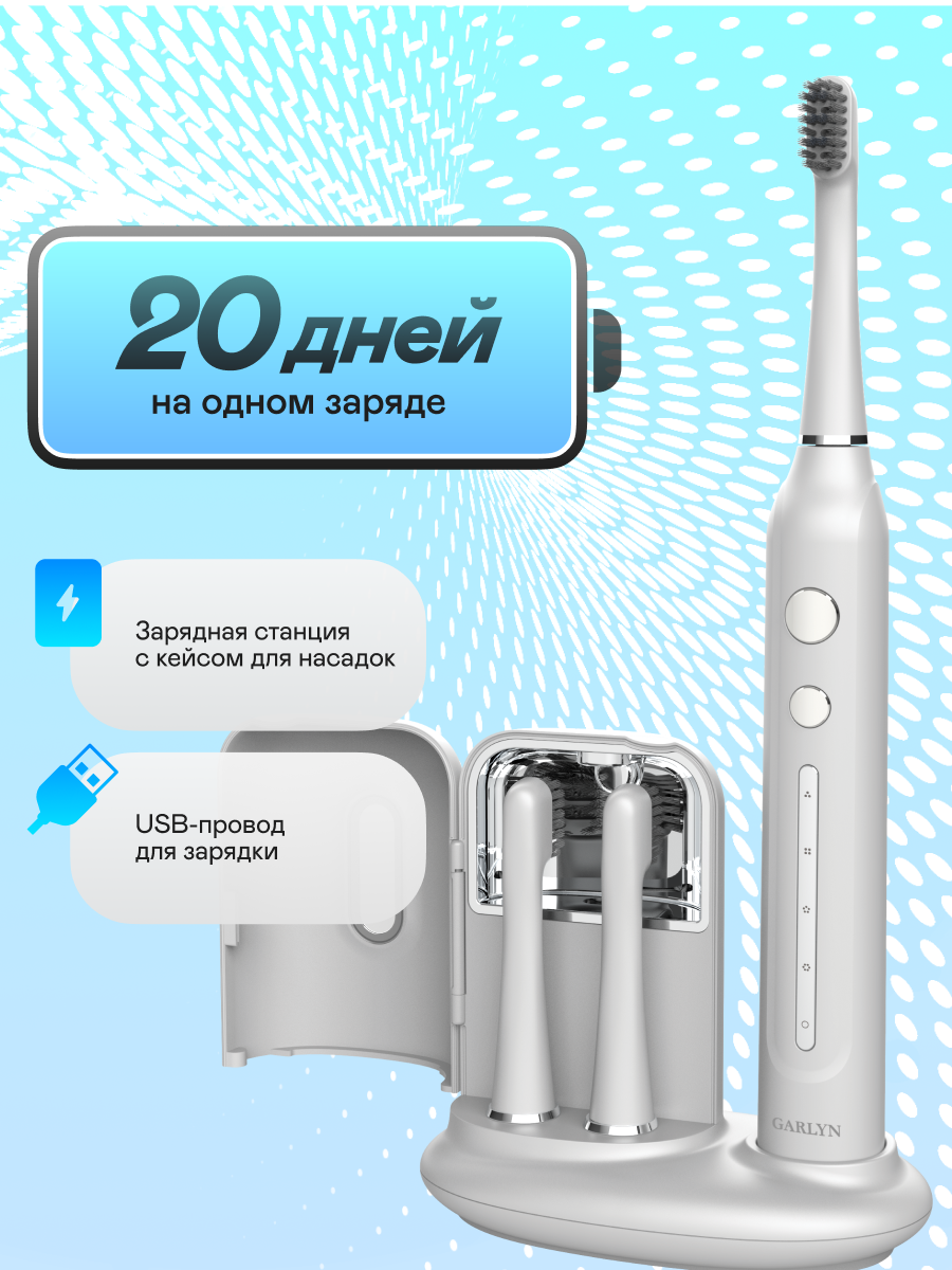 Зубная щетка ультразвуковая GARLYN 1 шт. - фото 8