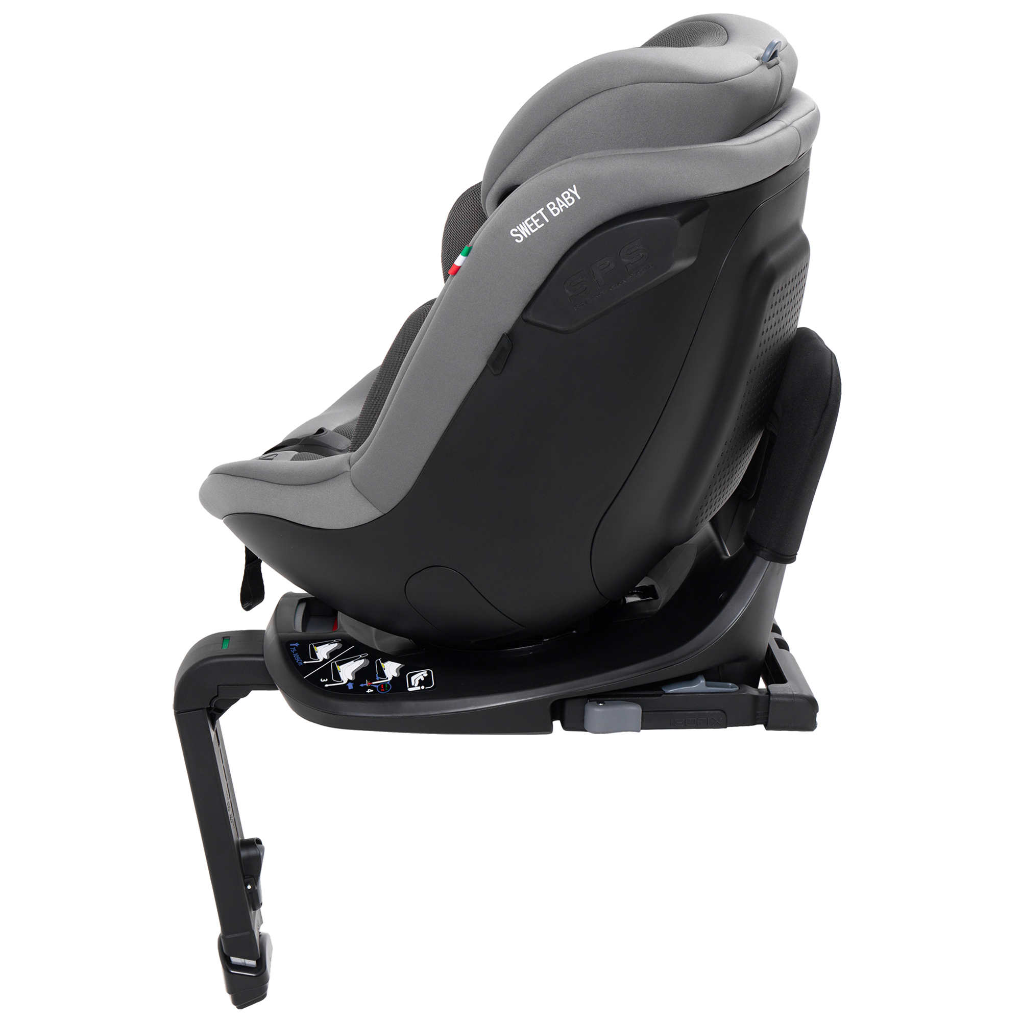 Автокресло Sweet Baby Odyssey B3 i-Size Dark Grey Isofix 0+/1 (0-18 кг) серый - фото 19