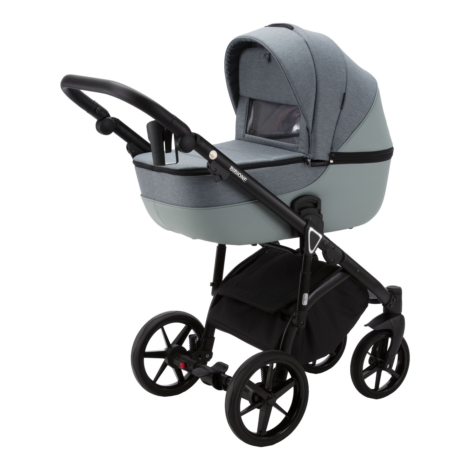 Коляска 2в1 Adamex Bibione Lux серый - фото 2