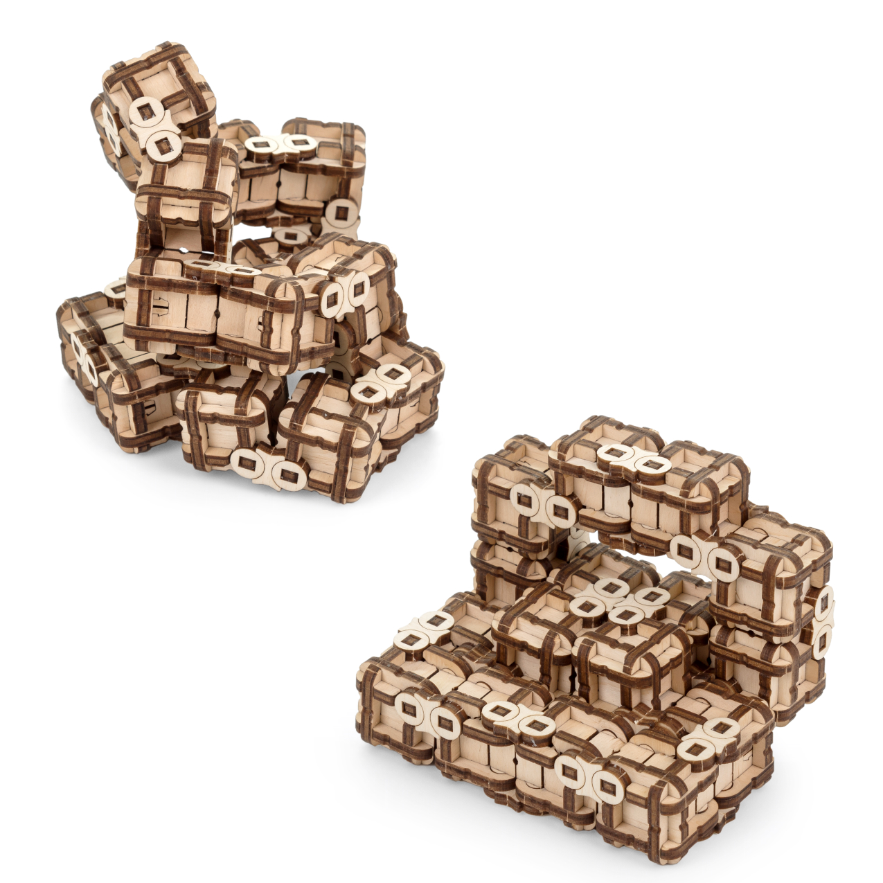 Конструктор Eco Wood Art Метаморфик Змея деревянный 256 дет. - фото 13