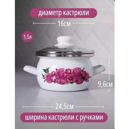 Набор кастрюль Kooh эмалированных для всех типов плит 3 шт