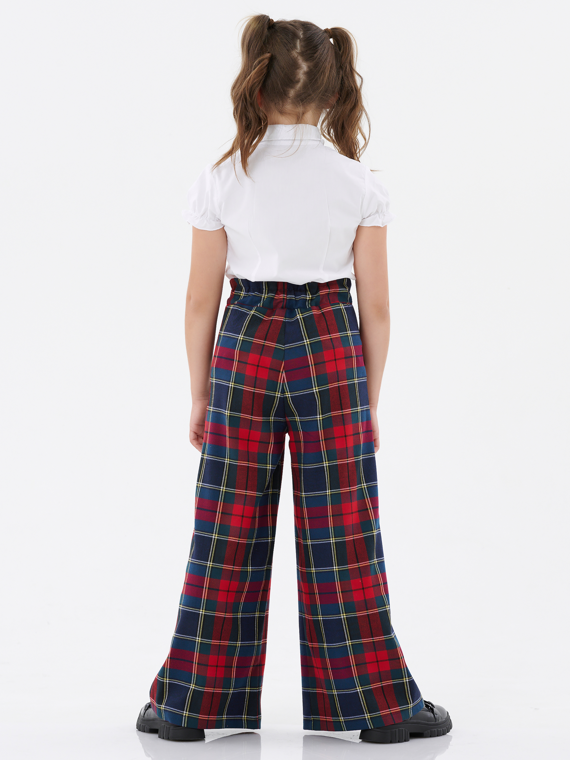 Брюки КрутышОк Т-051 зеленый, красный клетка - фото 8