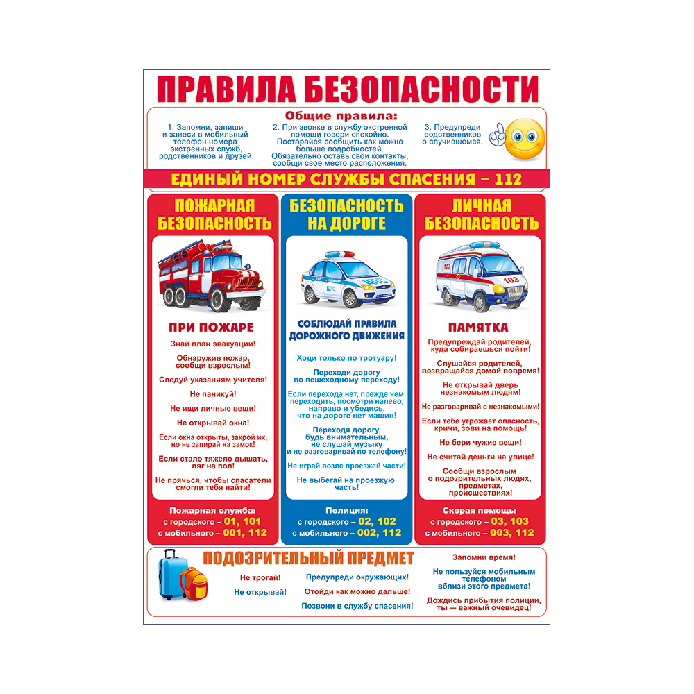 Плакат Открытая планета Правила безопасности - фото 1