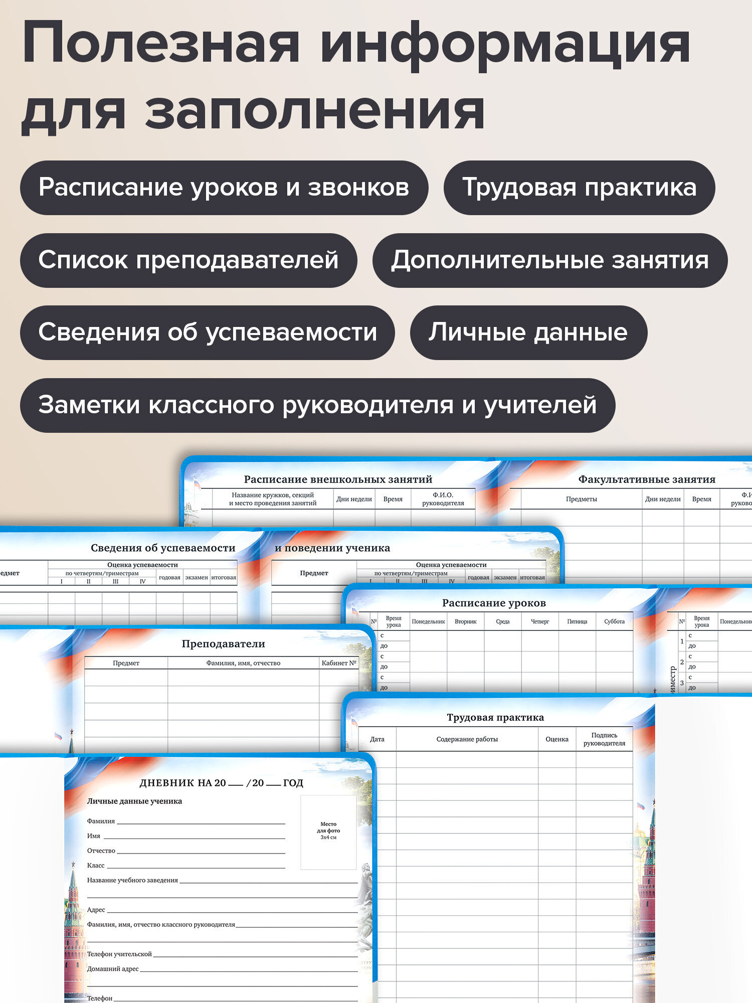 Дневник школьный Brauberg 1-11 класс Россия канцелярия - фото 4