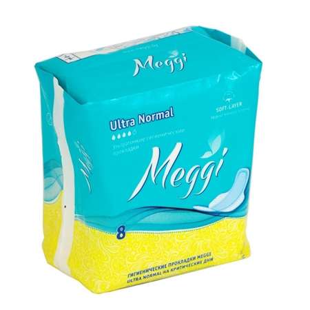Гигиенические прокладки MEGGI Ultra Normal на критические дни 8 шт